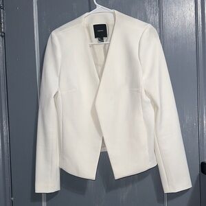 Forever 21 White Textured Women's Blazer
